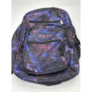 JanSport Backpack Galaxy Print School Book Bag Travel Laptop Purple Blue